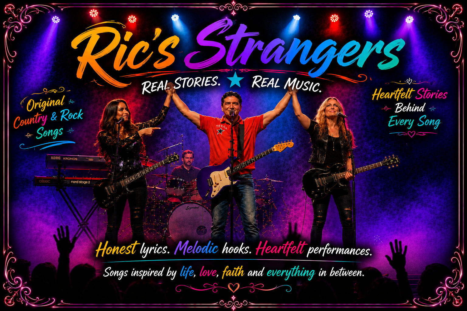 Ric's Strangers live on stage
